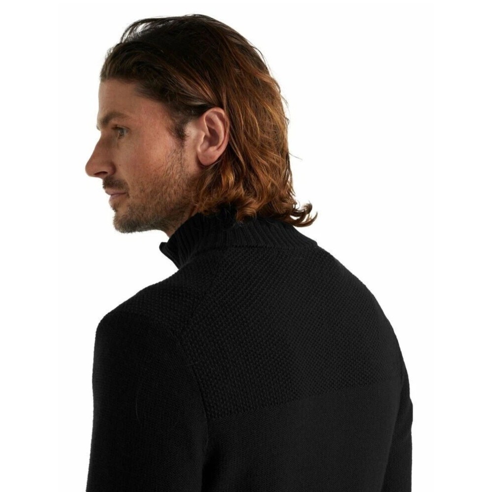 Icebreaker Men's Waypoint Long Sleeve Half Zip Knit Sweater 100% Wool Size M‎ - Picture 5 of 10